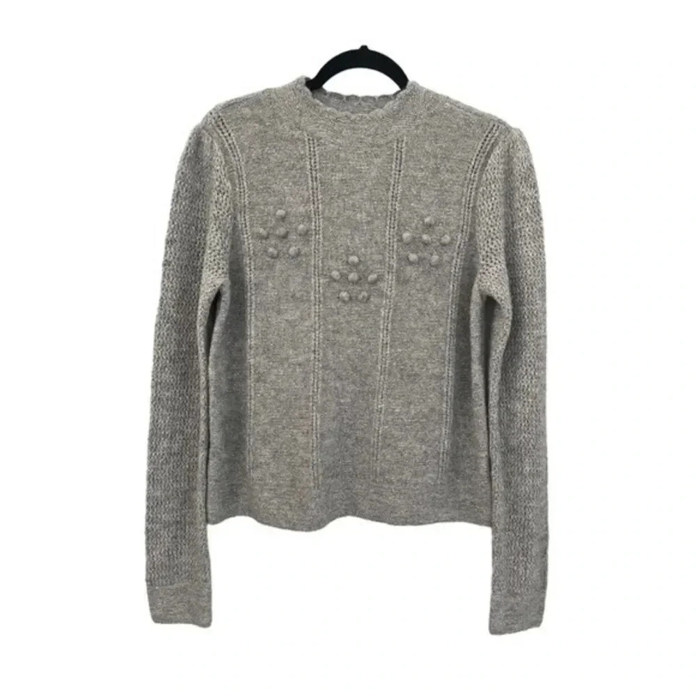 LC Lauren Conrad Puff Sleeves Sweater Women’s‎ Silver Size Small